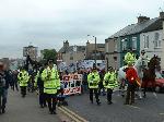 Marching up the hill to Peace in the Park