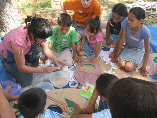 Working with Roma children in Bitola, Macedonia, July 2006