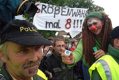 Policeman suffering from clown denial.