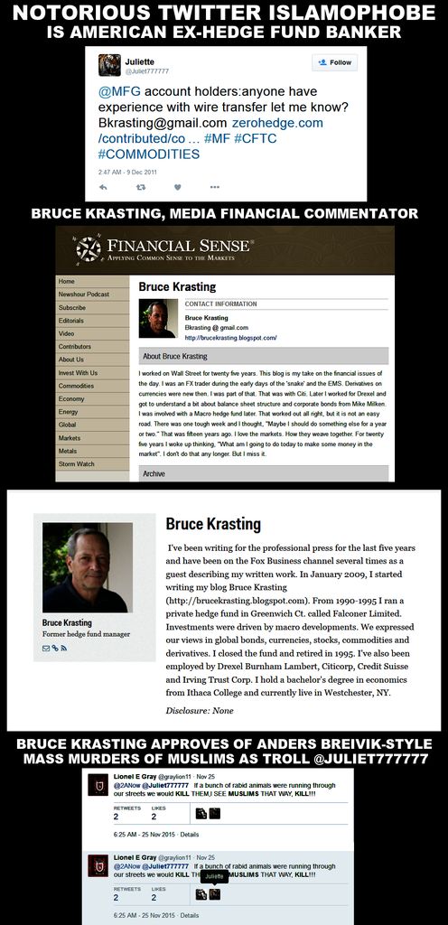 Bruce Krasting - Hedge Fund Banker is Horrific Racist Troll