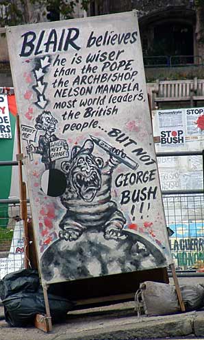 Some great banners decorated Parliament Square