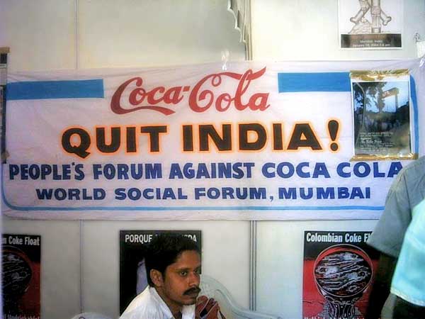 Coke quit india at WSF