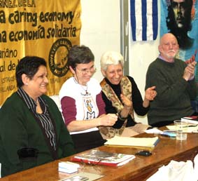 Nora Castañeda, Nina Lopez, Selma James & Richard Gott at LSE