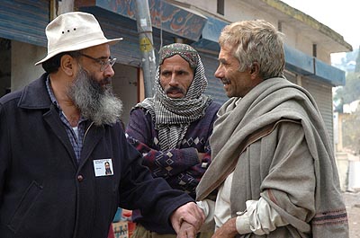 Abdul Assim with locals in Bagh