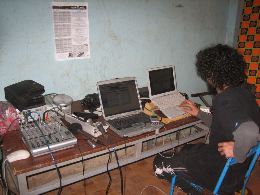 Radio station in Bamakos Youth Camp