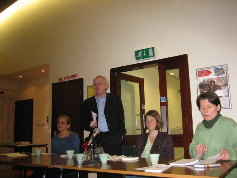 speakers at the meeting
