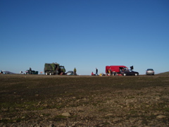 The small logistics camp outside the second camp at Lindur