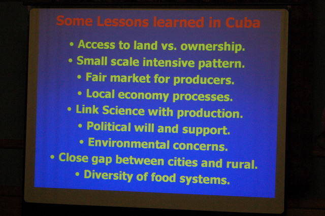 Some lessons learned in Cuba