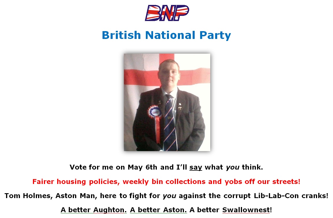 Tom Holmes Posing For BNP Poster