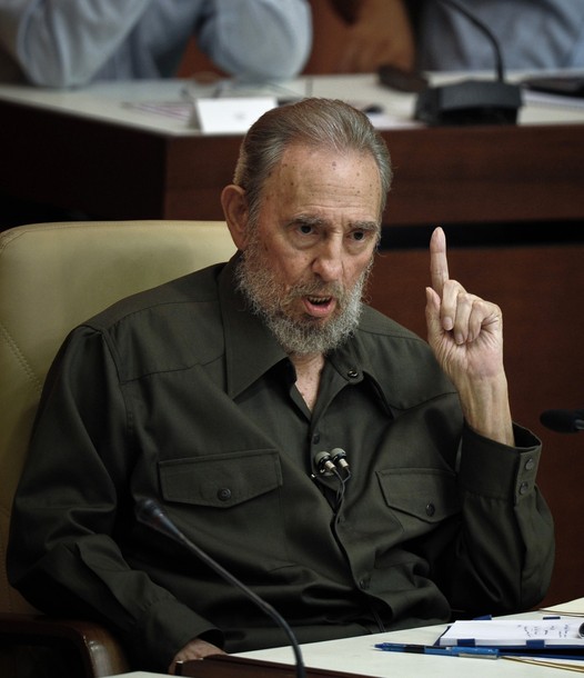 Fidel Castro gave a speech in Cuba's parliament on Augut 7, 2010