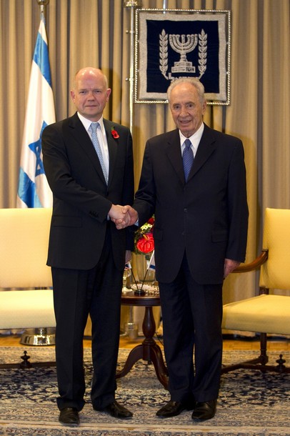 Israeli President Peres & UK Foreign Minister Hague, Jerusalem, 3 November 2010