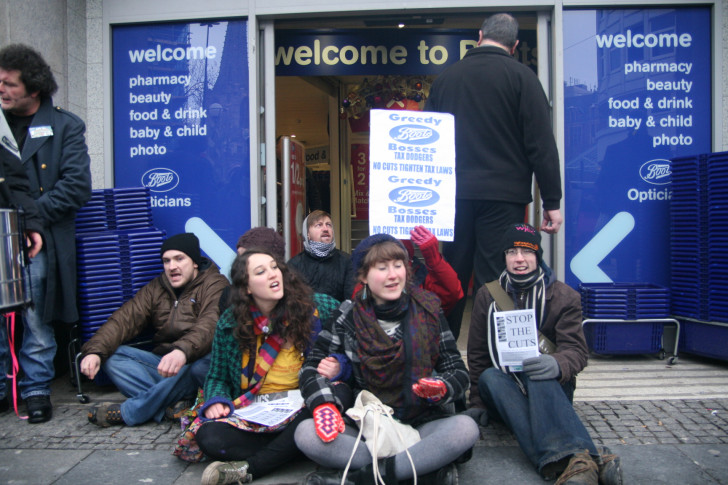 Outside Boots in Sheffield