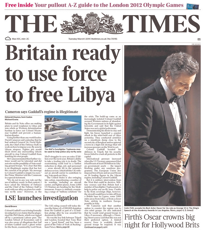 The Times, 1 March 2011