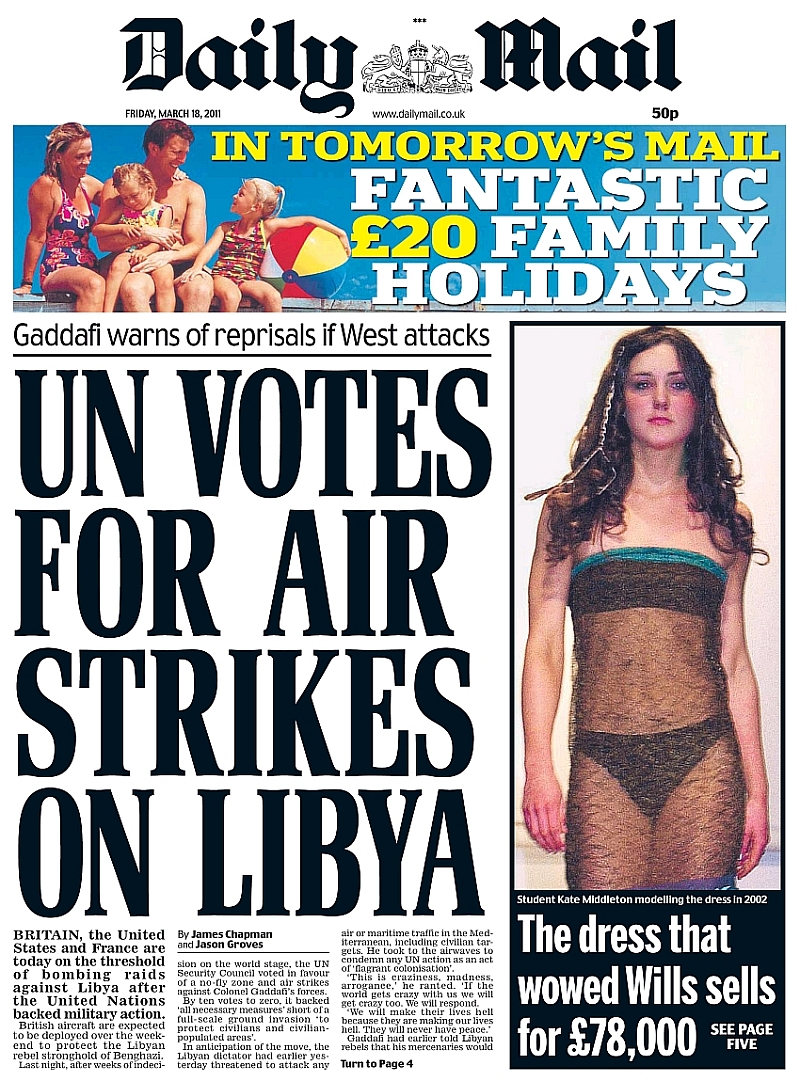 Daily Mail, 18 March 2011