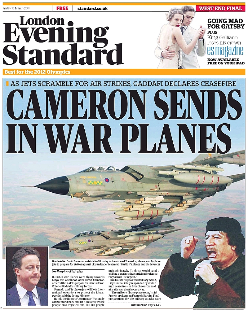 London Evening Standard, 18 March 2011