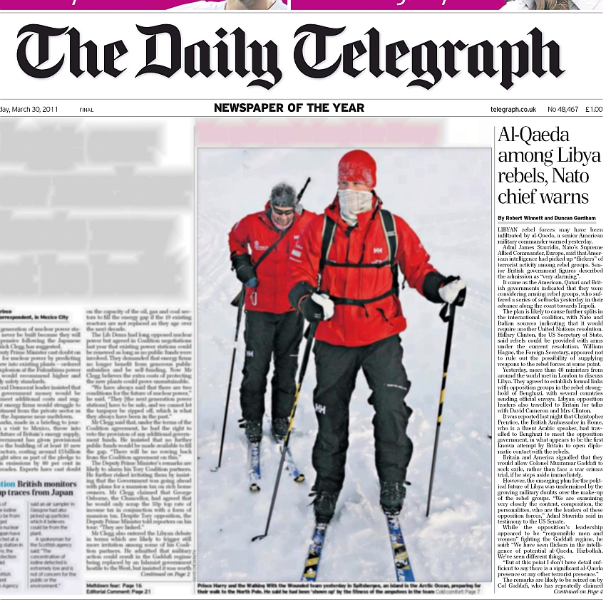 Daily Telegraph, 30 March 2011