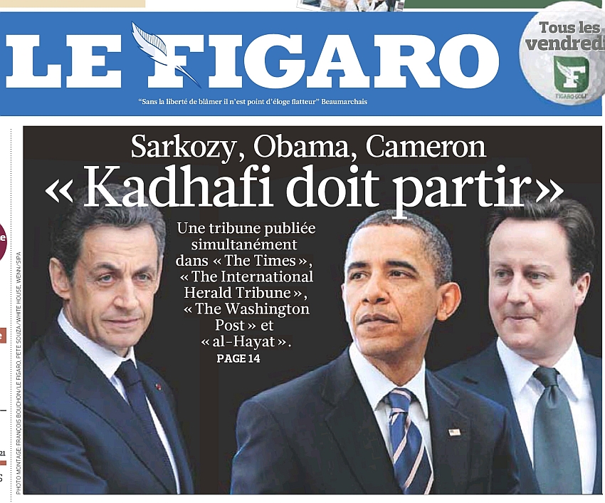 Le Figaro, 15 April 2011