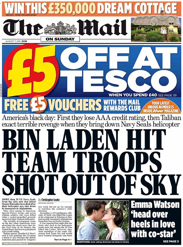 The Mail on Sunday, 7 August 2011