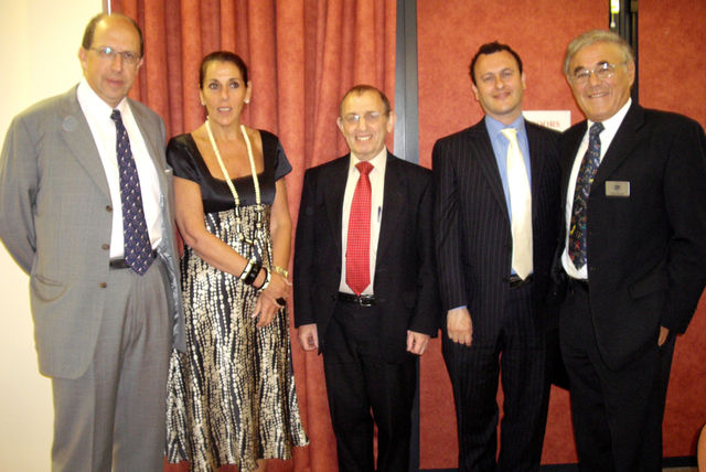 Matthew Gould, second from right, British Ambassador to Israel