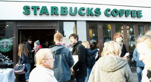 Front of Starbucks Fargate Sheffield