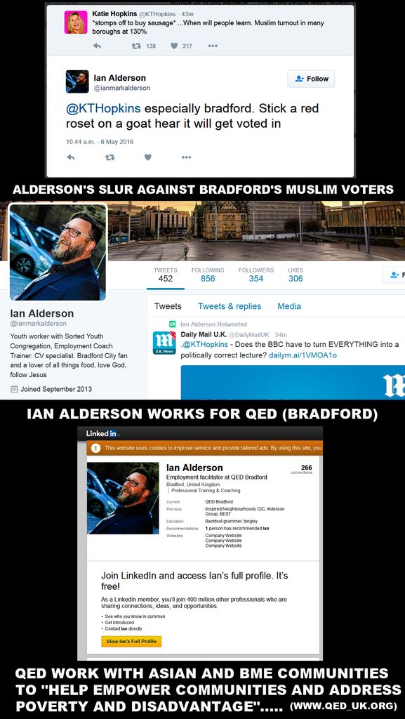 BME Employment Advisor & Youth Leader Is An Anti-Muslim Racist