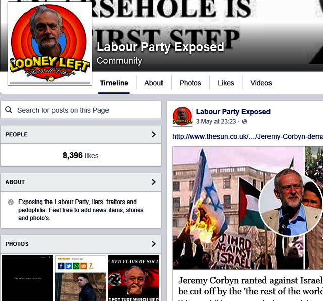 Alderson Likes Vile Racist Far-Right Anti-Labour Page
